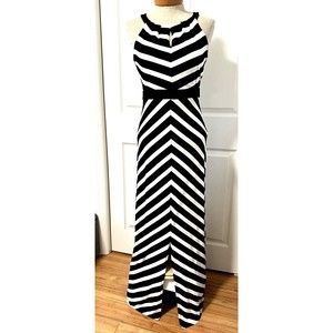 White House Black Market Sleeveless Maxi Dress Striped Size XS